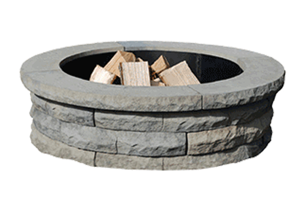 Manufactured Ledgestone Fire Pit Kits – Blue Variegated